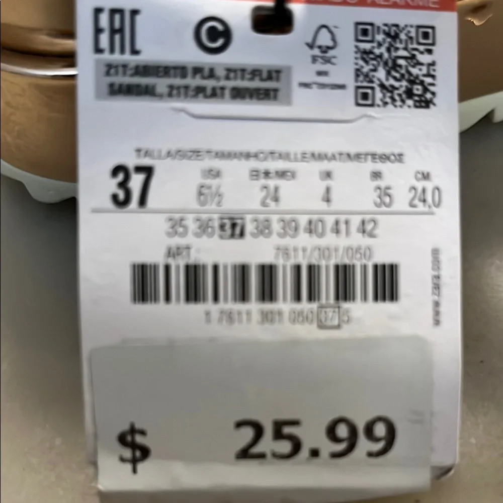 Zara Gold Sandals with Crisscross Straps and Buckle Closure - Picture 3 of 8